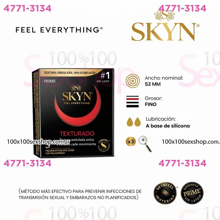 Cód: CA FP SKYN TE - Preservativos Skyn Texturados - $ 8500